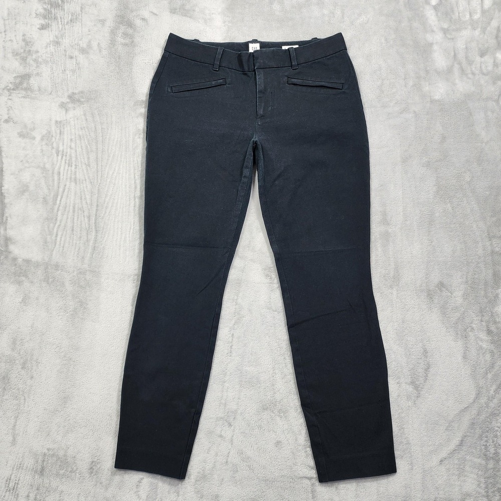 Gap Pants Womens 8 Black Curvy Skinny Ankleโ Stretch Twill Office Casual Preppy